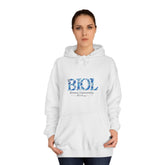 Biol Hoodie — Floral Blue BIOL College Hoodie for Biology Students