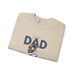 Dad Hug Crewneck Sweatshirt – "Best Dad" Hugging Kids Graphic