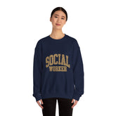 Social Worker Leopard Print Crewneck Sweatshirt