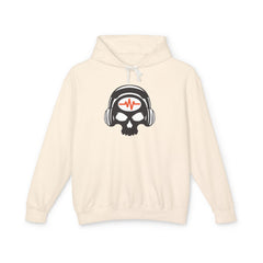 Skull Headphones Hoodie — DJ / Music Lover Lightweight Pullover