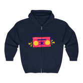 Retro Boombox Zip Hoodie