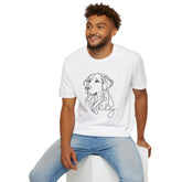Minimal Line Art Dog Portrait T-Shirt