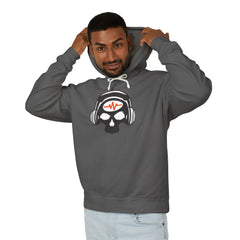 Skull Headphones Hoodie — DJ / Music Lover Lightweight Pullover