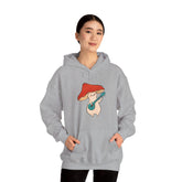 Mushroom Music Bear Hoodie — Cute Playing Guitar Illustration Pullover
