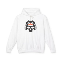 Skull Headphones Hoodie — DJ / Music Lover Lightweight Pullover