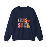 Mrs. Smith Teacher Sweatshirt — Cute Colorful Pencil & Apple Design