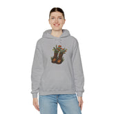 Vintage Cowboy Boots Floral Hoodie