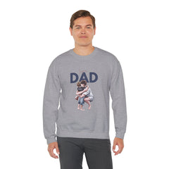 Dad Hug Crewneck Sweatshirt – "Best Dad" Hugging Kids Graphic