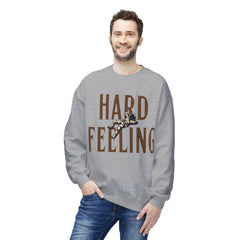 Crewneck Sweatshirt — "Hard Feeling" Floral Graphic