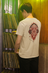 Tatreez Headphones Tee | Palestinian