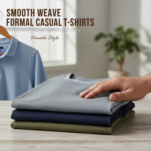 Smooth Weave Formal Casual t-Shirts Versatile Style for Work and Play