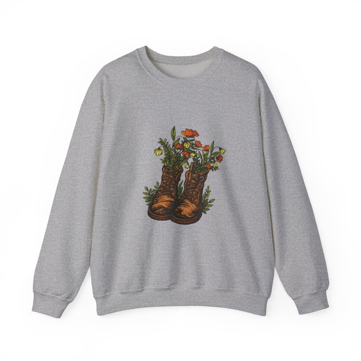 Floral Cowboy Boots Crewneck Sweatshirt