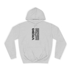 Viking Graphic Hoodie – Vertical 'VIKING' Text with Norse Warrior Design