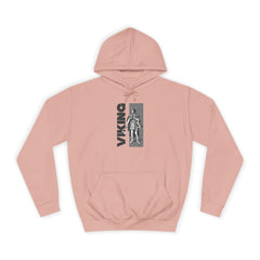 Viking Graphic Hoodie – Vertical 'VIKING' Text with Norse Warrior Design