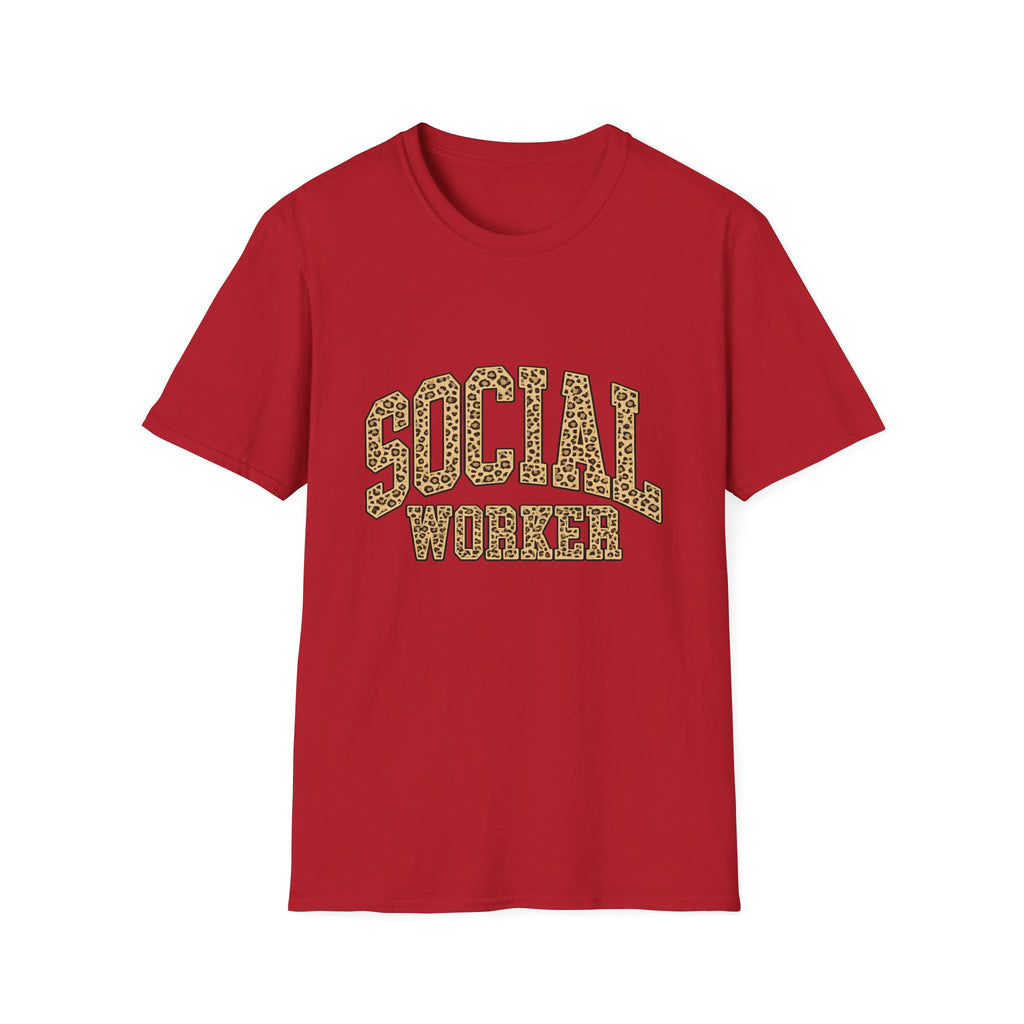 Social Worker Leopard Print T-Shirt