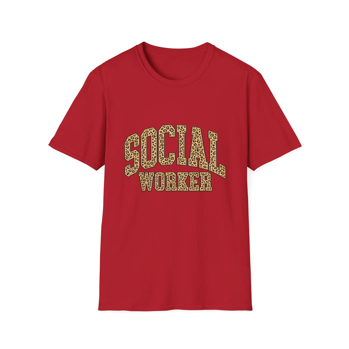 Social Worker Leopard Print T-Shirt
