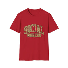 Social Worker Leopard Print T-Shirt