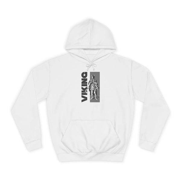 Viking Graphic Hoodie – Vertical 'VIKING' Text with Norse Warrior Design