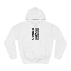 Viking Graphic Hoodie – Vertical 'VIKING' Text with Norse Warrior Design