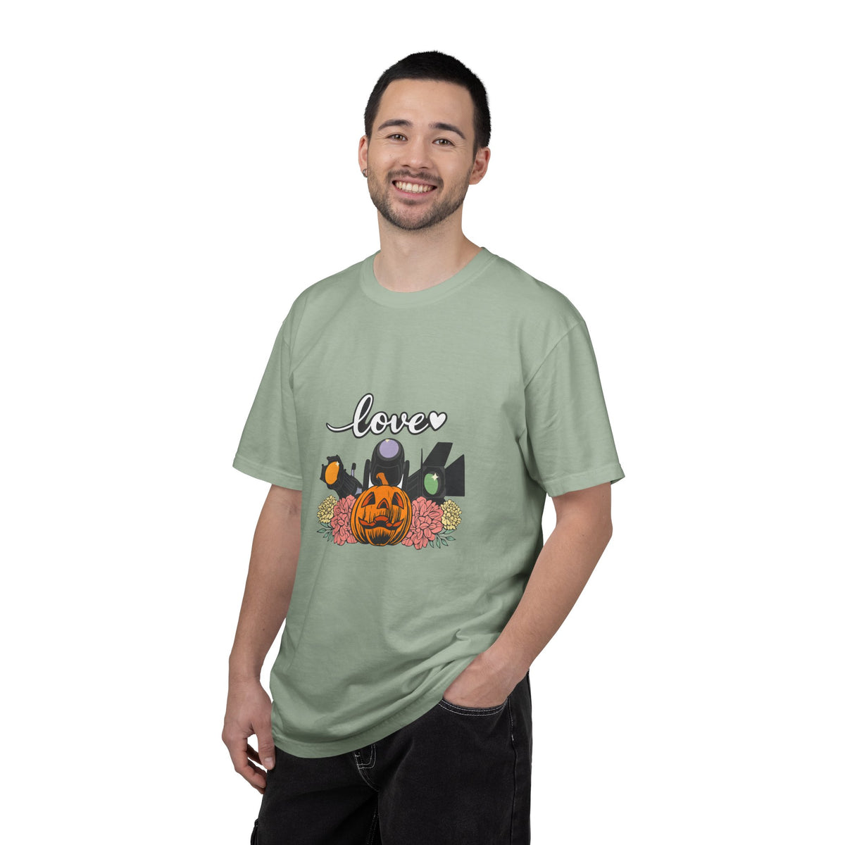 Love Halloween Pumpkin Floral T-Shirt