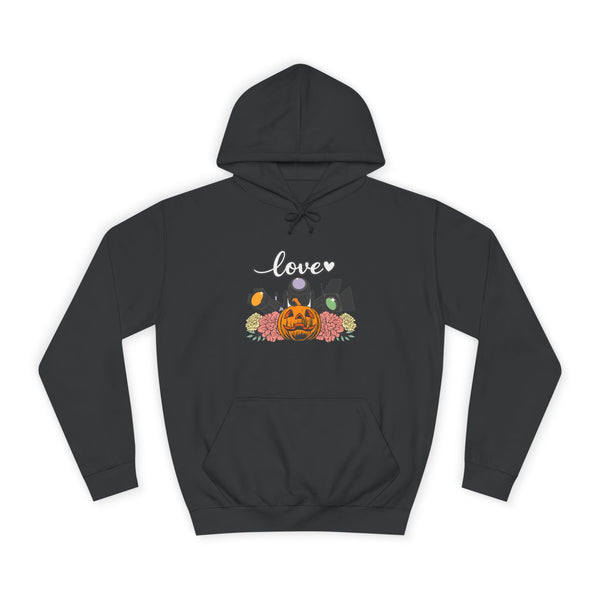 Halloween Pumpkin Floral Hoodie
