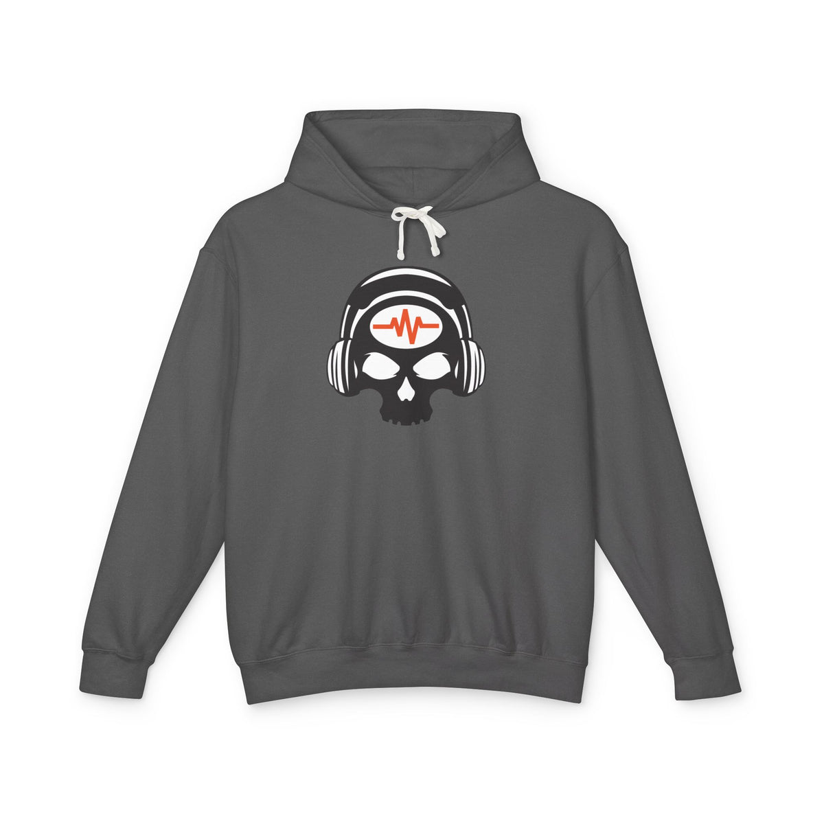 Skull Headphones Hoodie — DJ / Music Lover Lightweight Pullover