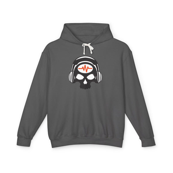 Skull Headphones Hoodie — DJ / Music Lover Lightweight Pullover