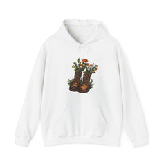 Vintage Cowboy Boots Floral Hoodie
