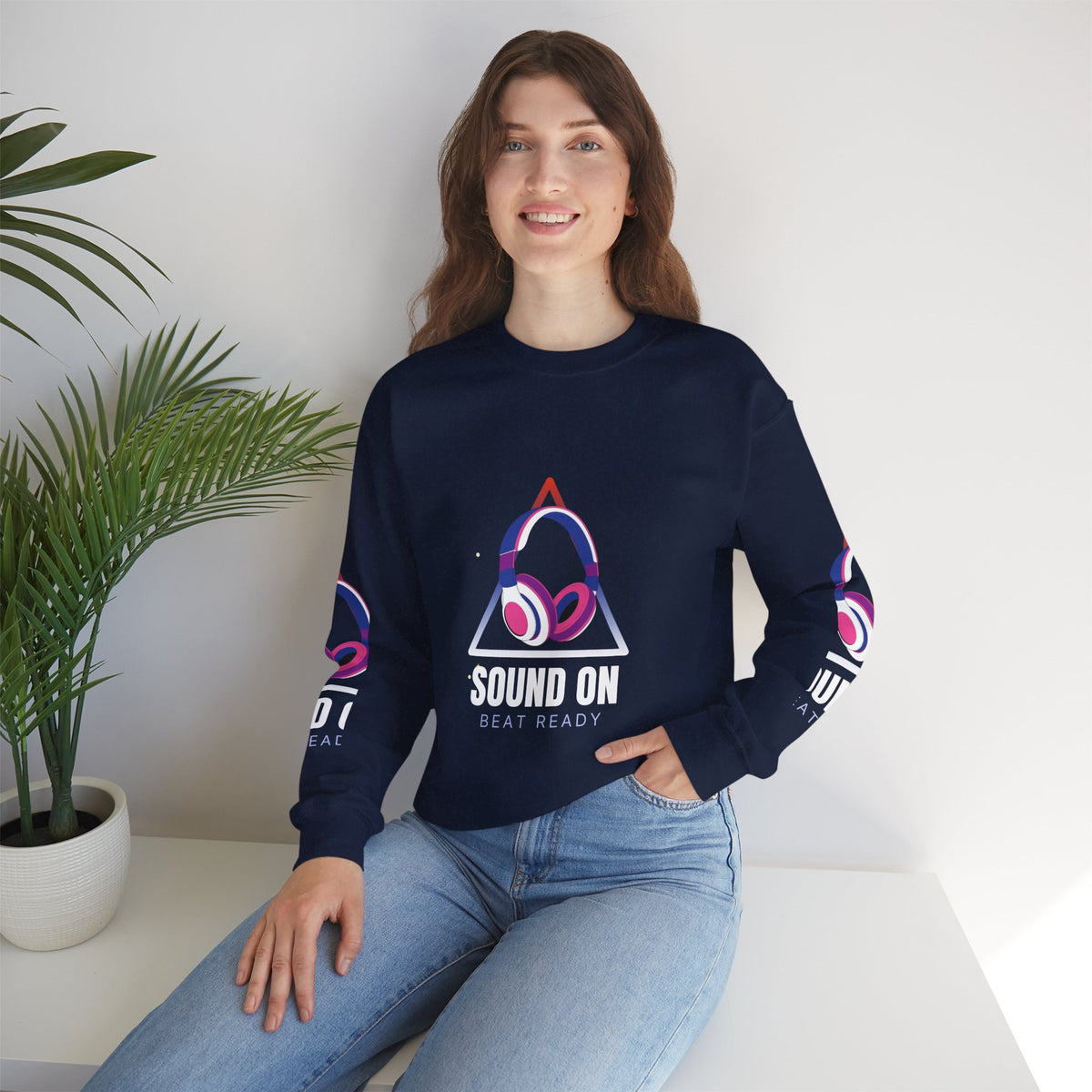 Headphones Crewneck Sweatshirt | Women