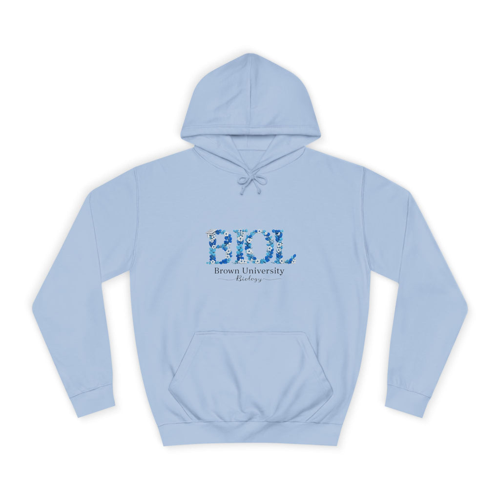 Biol Hoodie — Floral Blue BIOL College Hoodie for Biology Students