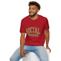 Social Worker Leopard Print T-Shirt
