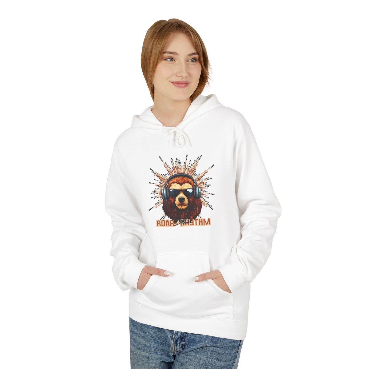 Roar with Rhythm Hoodie — Tribal Lion Graphic Pullover Main image