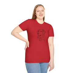 Golden Retriever Line Art T‑Shirt