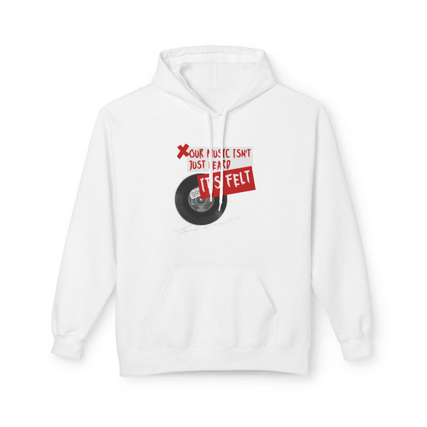 Vinyl Record Hoodie — “Your Music Isn’t Just Heard, It’s Felt” Retro Music Lover Pullover