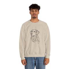 Dog Line Art Crewneck Sweatshirt