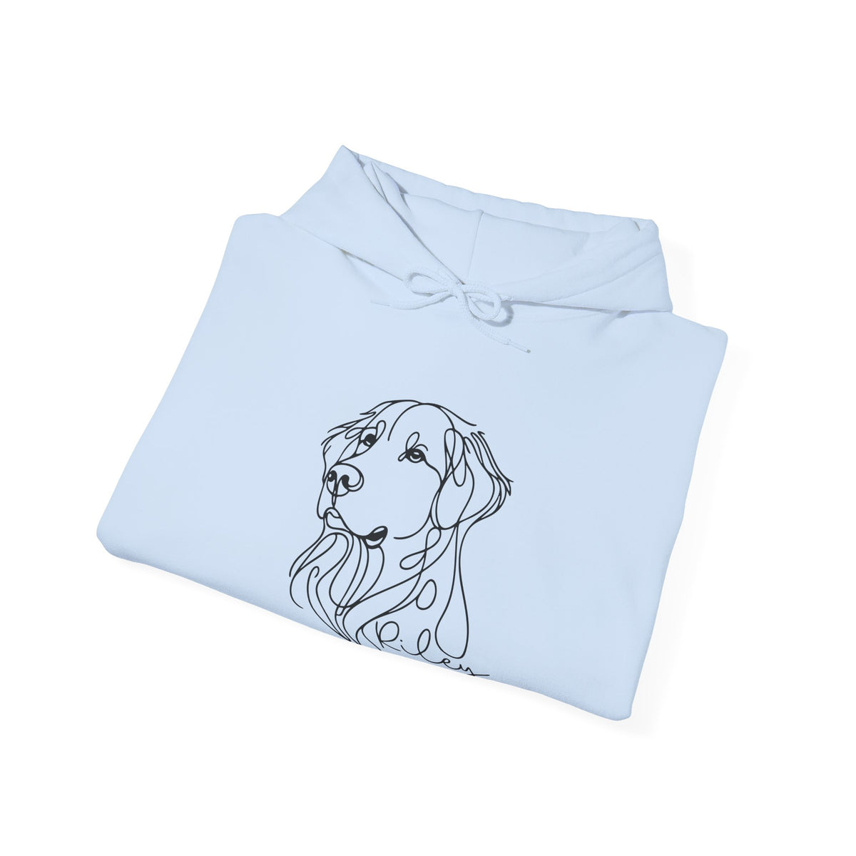 Dog Sketch Hoodie - Personalized 'Riley' Line Art Pet Portrait Sweatshirt