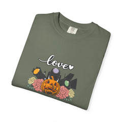 Halloween Pumpkin Floral "Love" T-Shirt