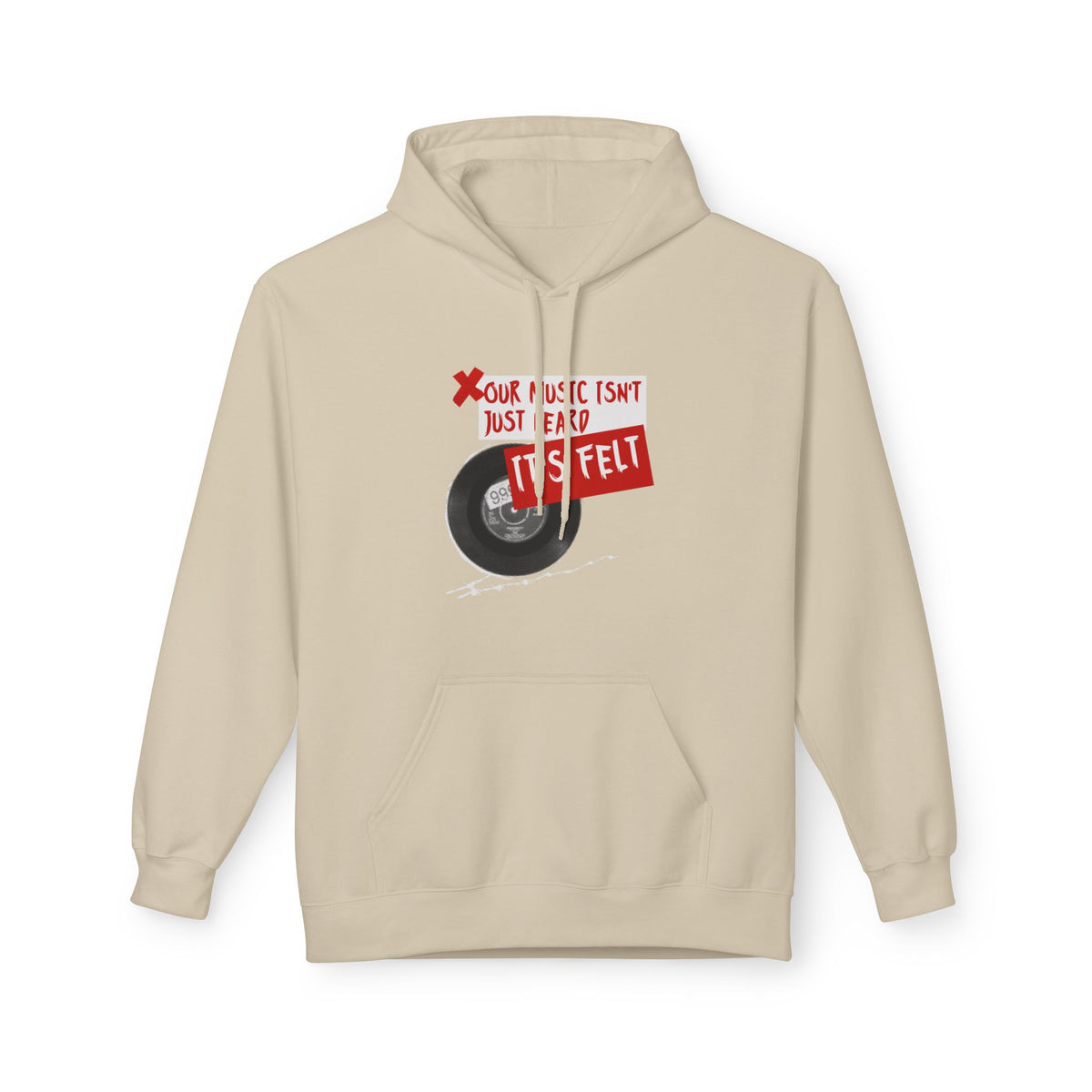 Vinyl Record Hoodie — “Your Music Isn’t Just Heard, It’s Felt” Retro Music Lover Pullover