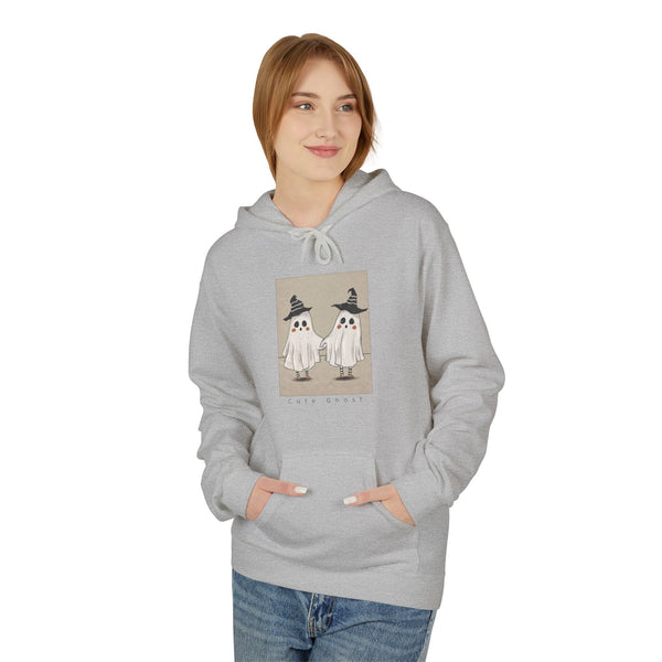 Halloween Ghosts Hoodie — Two Little Ghosts with Witch Hats Graphic