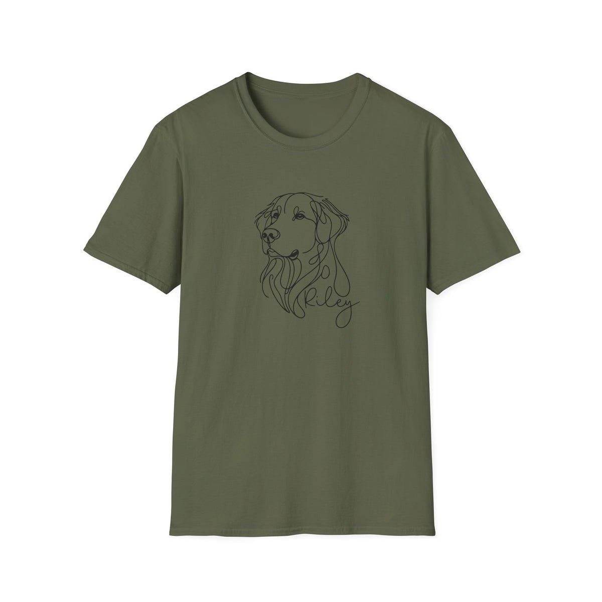Golden Retriever Line Art T‑Shirt