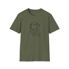 Golden Retriever Line Art T‑Shirt