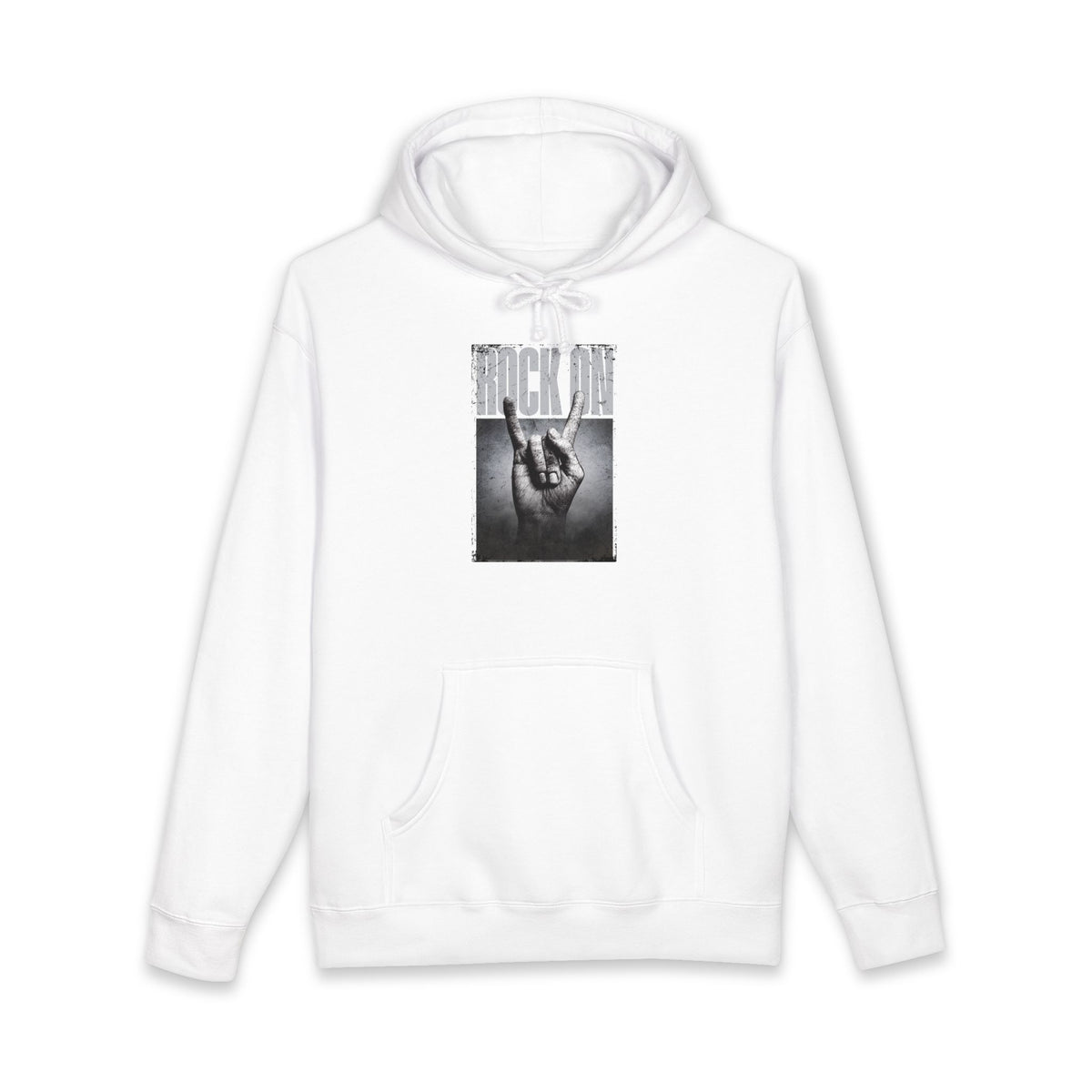 Hoodie — 'Rock On' Hand Graphic Pullover Main image
