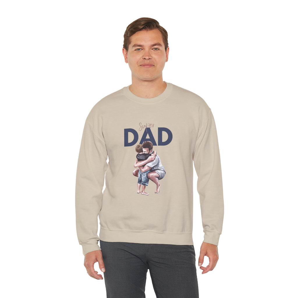 Dad Hug Crewneck Sweatshirt – "Best Dad" Hugging Kids Graphic