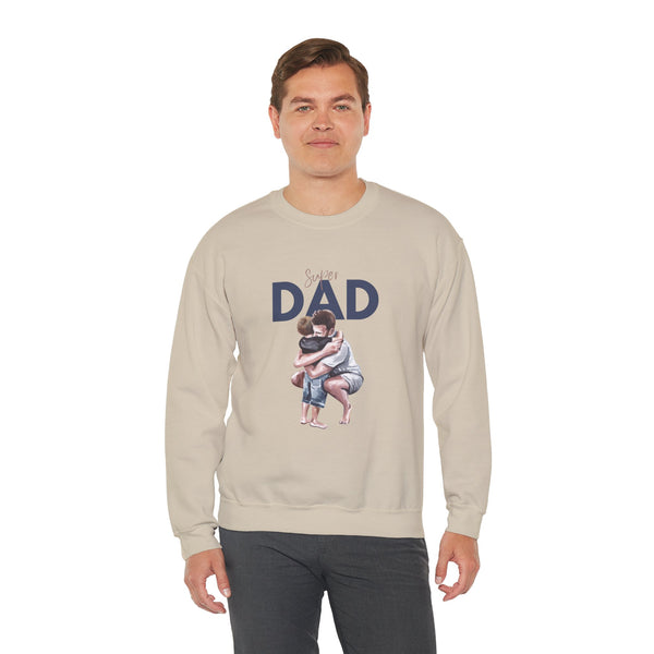 Dad Hug Crewneck Sweatshirt – "Best Dad" Hugging Kids Graphic