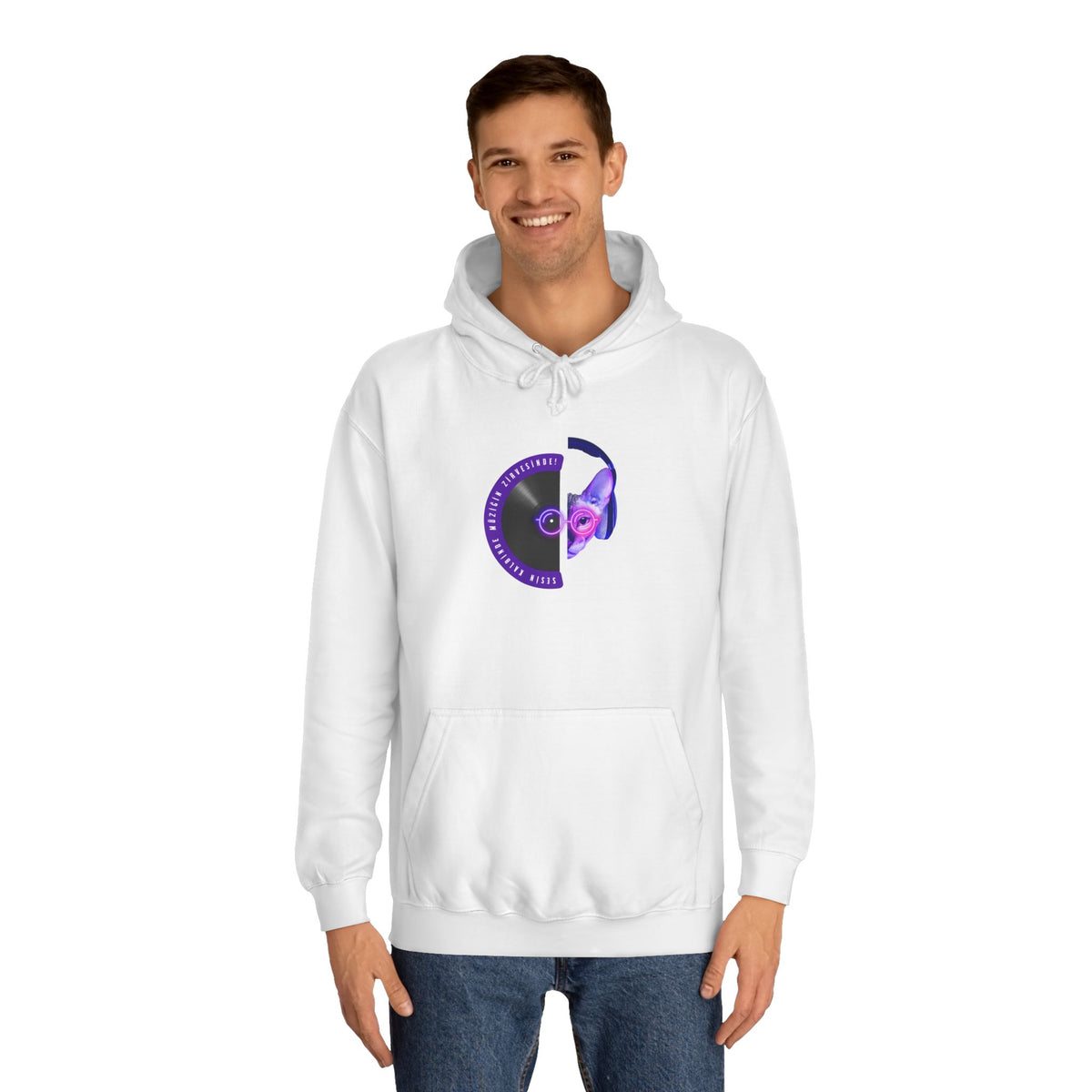 Vinyl DJ Heart Hoodie