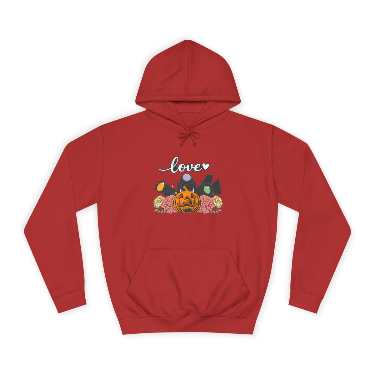 Halloween Pumpkin Floral Hoodie