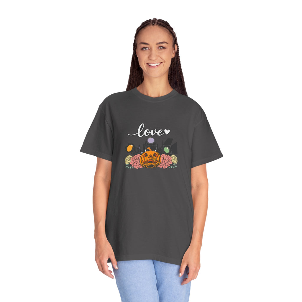 Halloween Pumpkin Floral "Love" T-Shirt