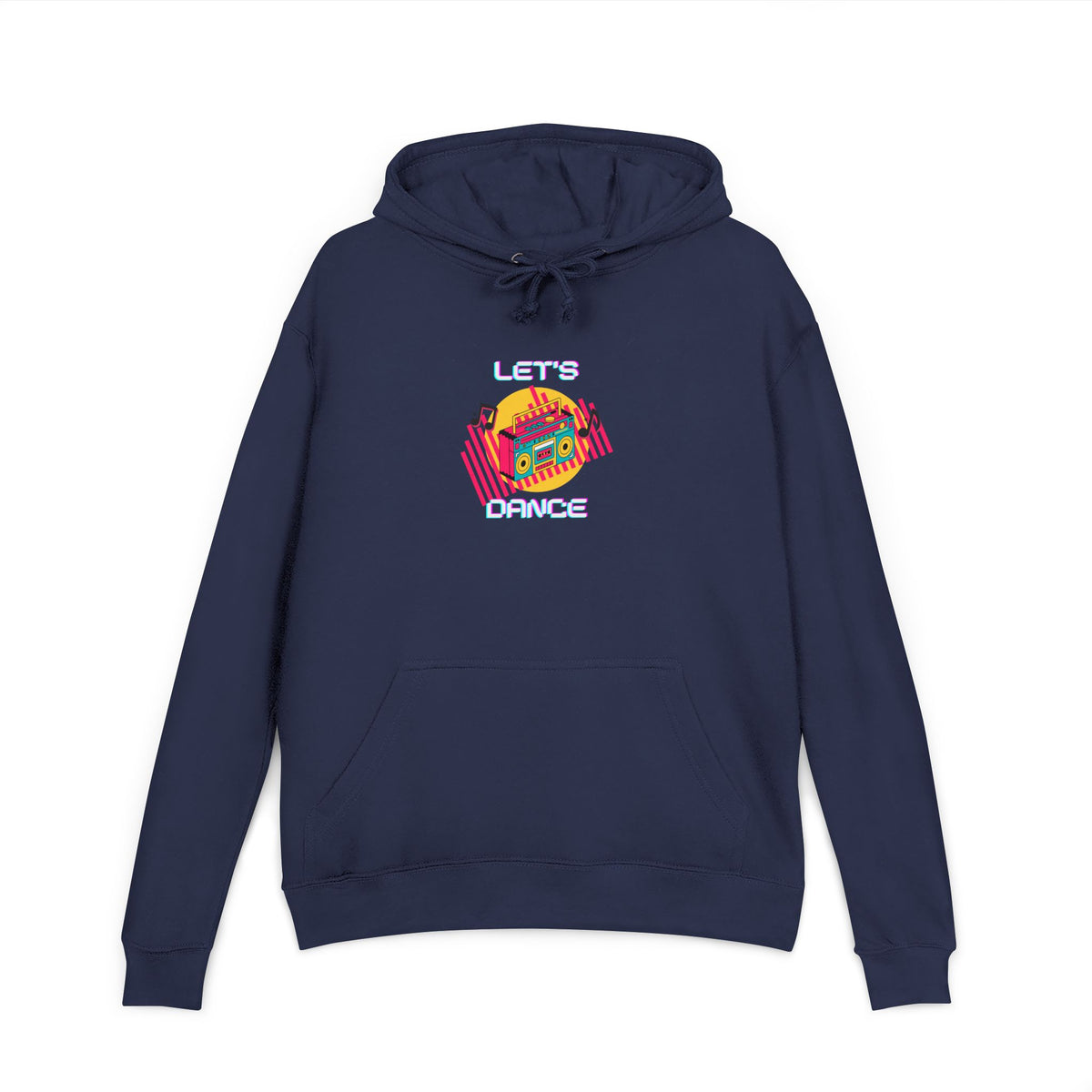 Let's Dance Hoodie — Retro Boombox Dance Graphic Pullover