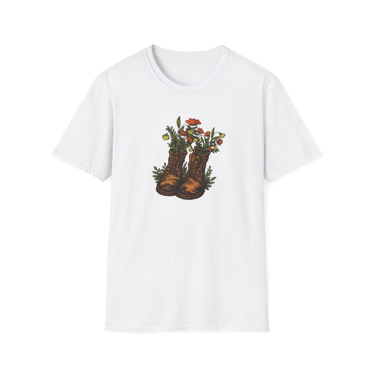 Vintage Floral Cowboy Boots T-Shirt
