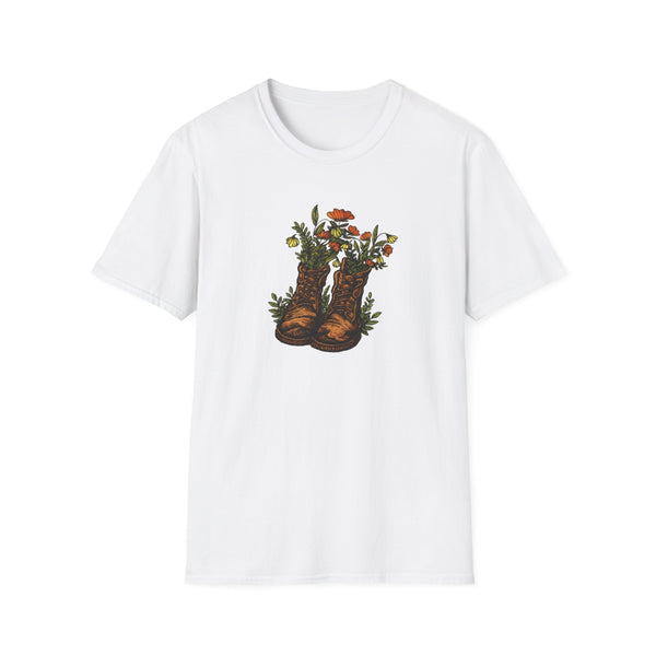 Vintage Floral Cowboy Boots T-Shirt